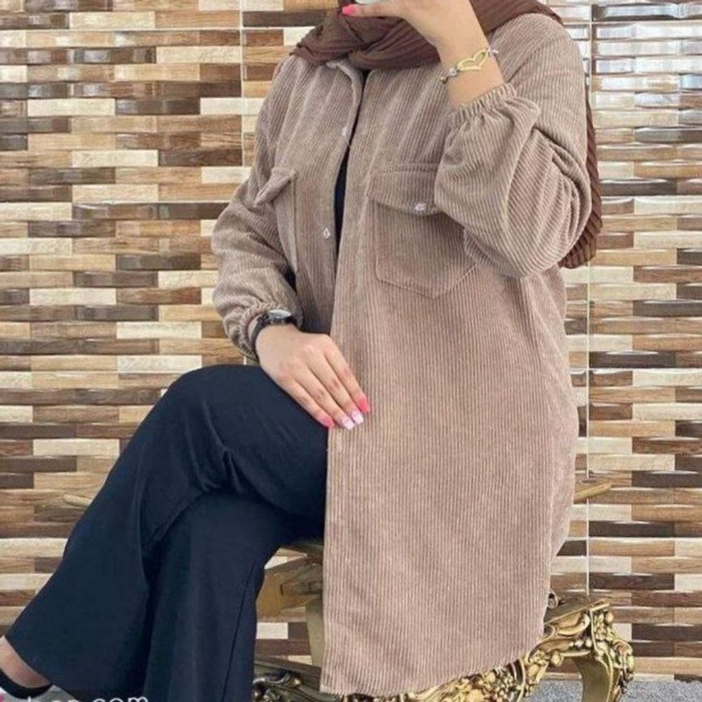خرید اینترنتی مانتو مخمل زنانه کد 541