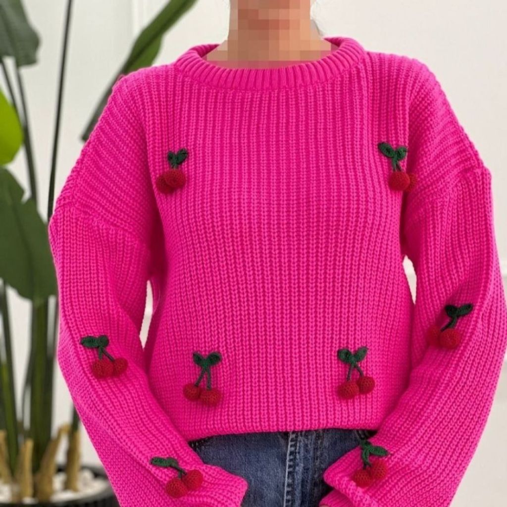 قیمت ارزان بلوز بافت آلبالو زنانه رنگبندی