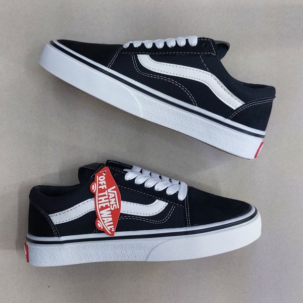 کتونی ونس مشکی خط سفید Vans