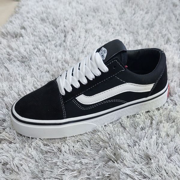 کتونی ونس مشکی خط سفید Vans