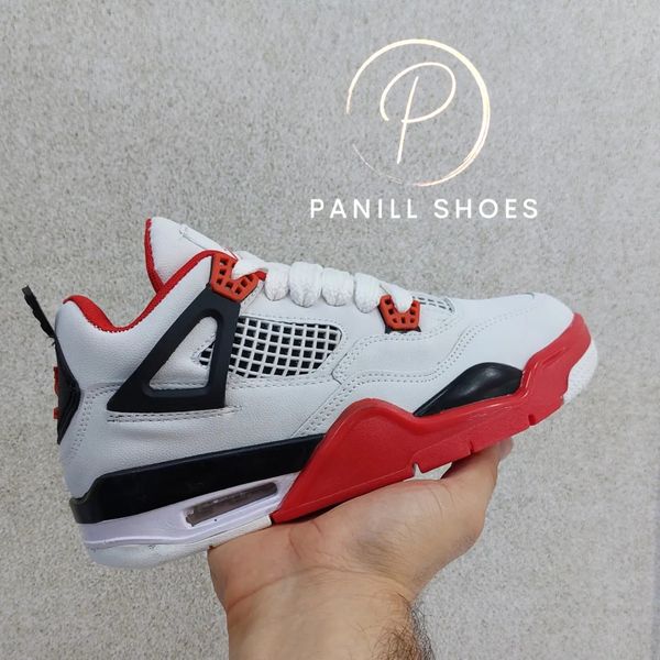 کتونی نایک جردن 4 سفید قرمز Nike J4