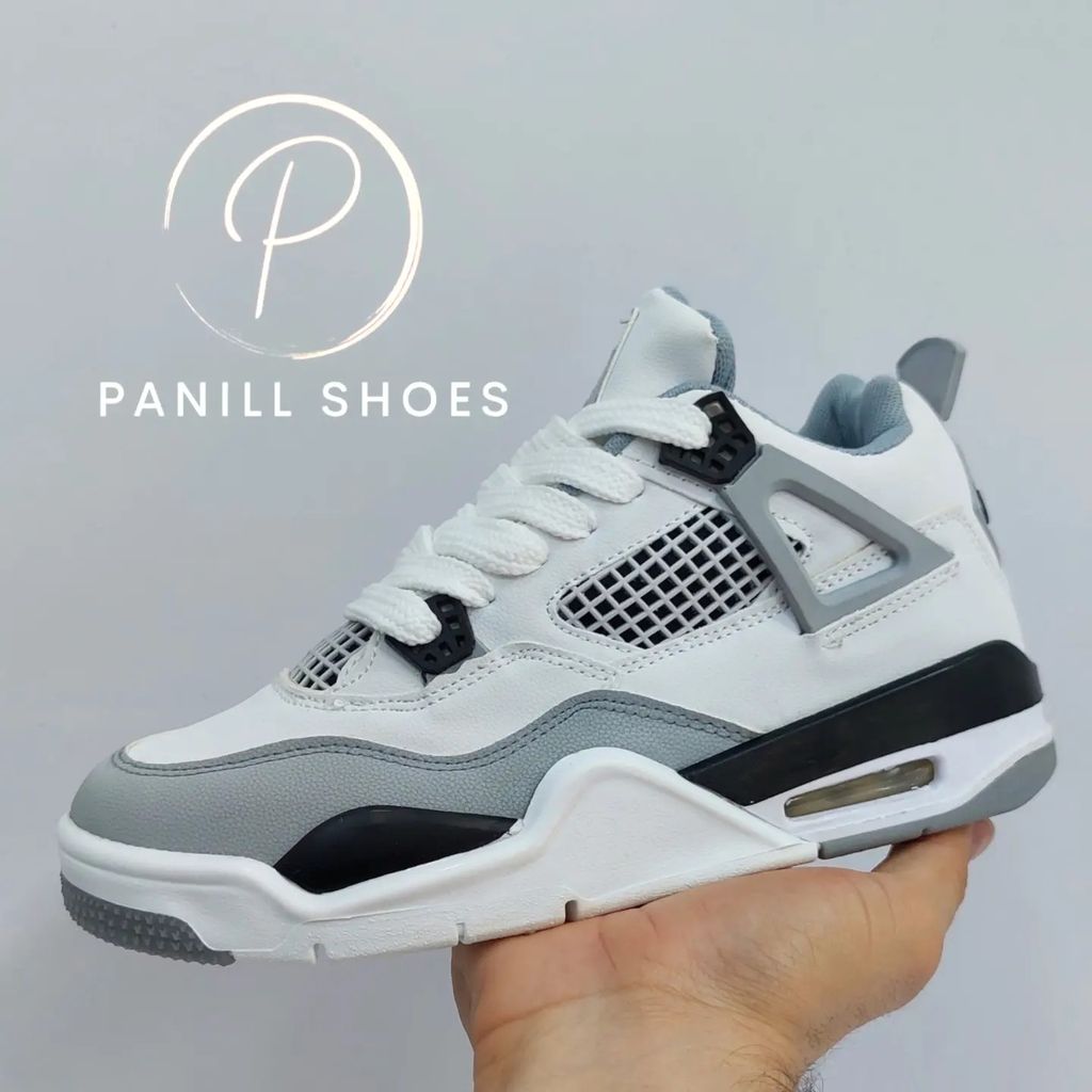 خرید اینترنتی نایک جردن 4 سفید طوسی Nike J4 