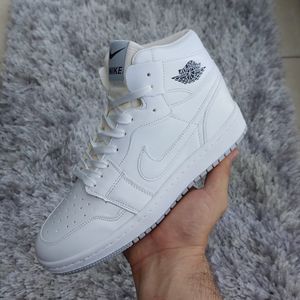 خرید اینترنتی کتونی نایک ایر جردن 1 ساق بلند سفید Nike Air Jordan1