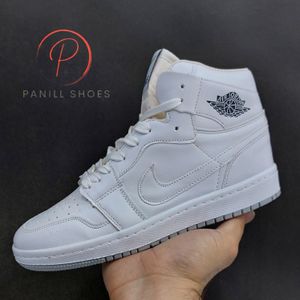 کتونی نایک ایر جردن 1 ساق بلند سفید Nike Air Jordan1