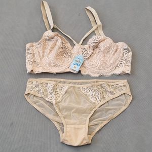 خرید آنلاین ست شورت و سوتین فنردار گیپوری سایز 75 تا 90 