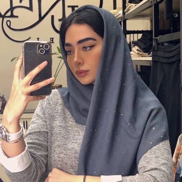 روسری زنانه درختی نگینی کد 1044