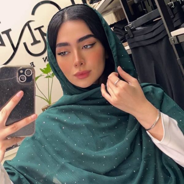 شال زنانه درختی نگینی کد 1045