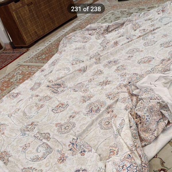 روفرشی مخمل شانل کشدوزی شده9متری آماده
