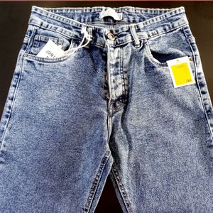 فروش اینترنتی شلوار جین مردانه راسته آبی برفکی