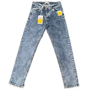 شلوار جین مردانه راسته آبی برفکی