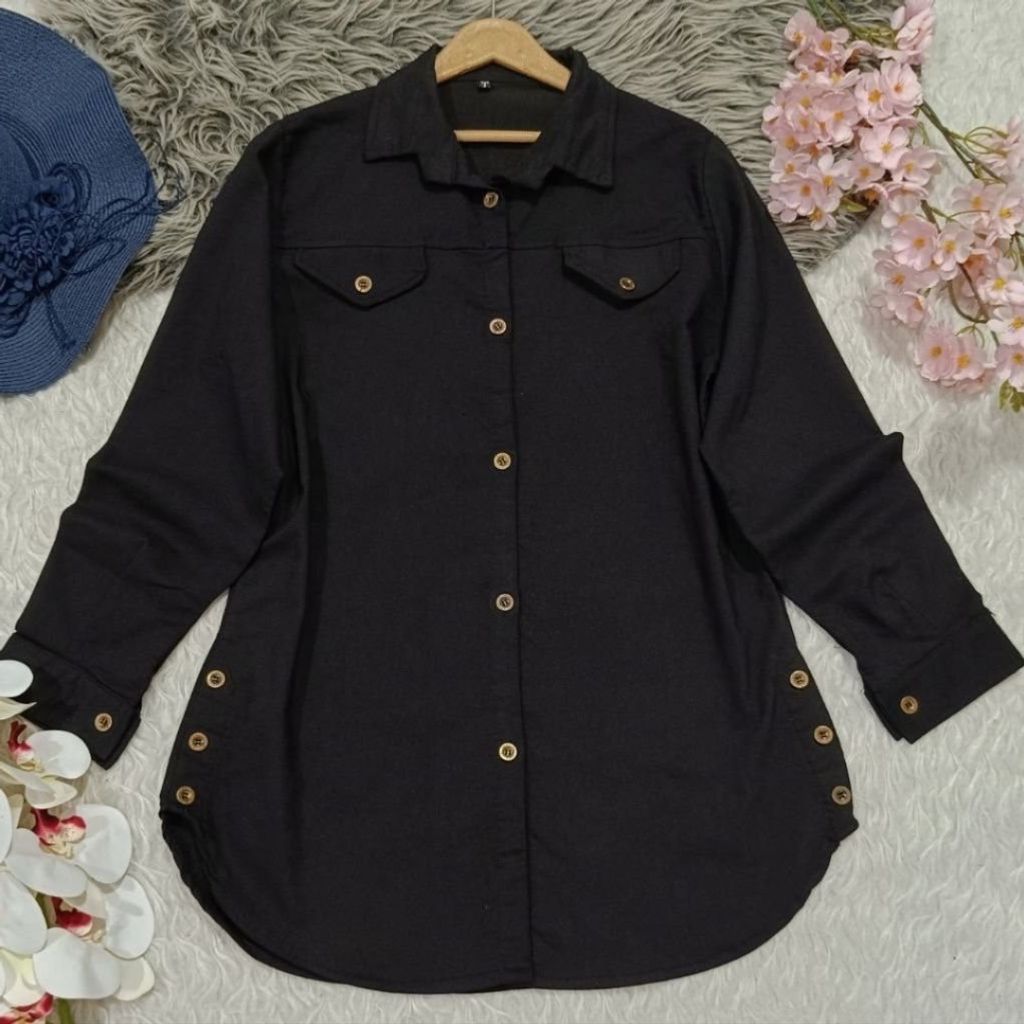 خرید اینترنتی مانتو جین طرح بغل دکمه1125