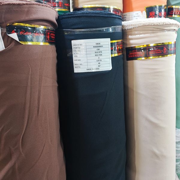پارچه کرپ سوپر مازراتی مشکی کد 1