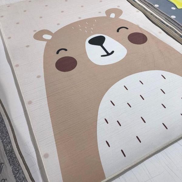 فرشینه کودک شانل مخمل استپدار زیره چرم100×150