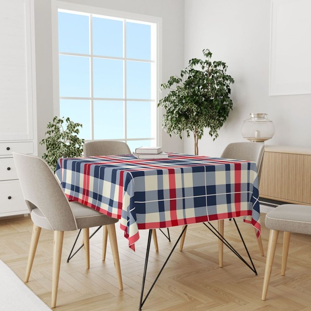 خرید اینترنتی پارچه مخمل پارچه باما طرح چارخونه کد 5013059