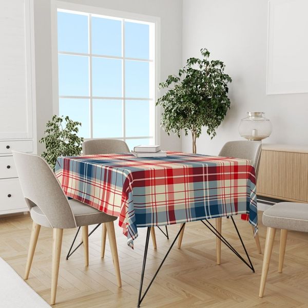 پارچه مخمل طرح چارخونه کد 5013060