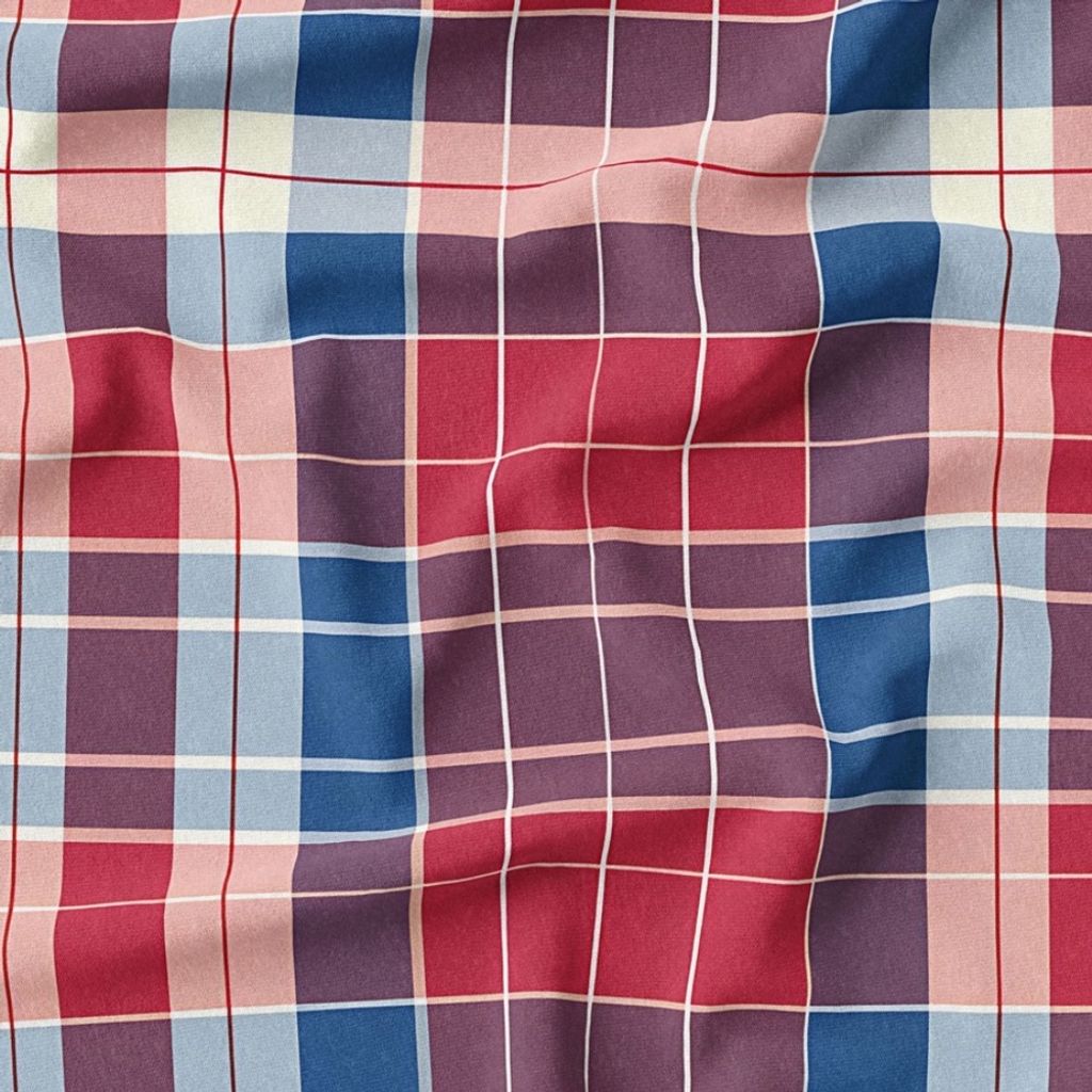 قیمت ارزان پارچه مخمل پارچه باما طرح چارخونه کد 5013061