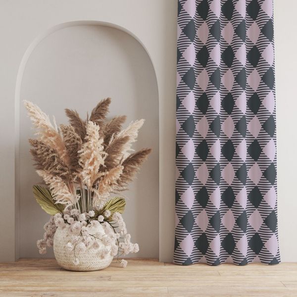 پارچه مخمل طرح چارخونه کد 5013067