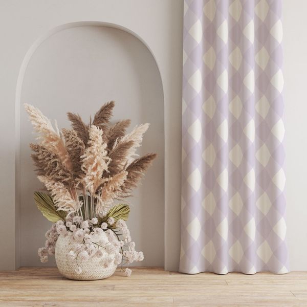 پارچه مخمل طرح چارخونه کد 5013069