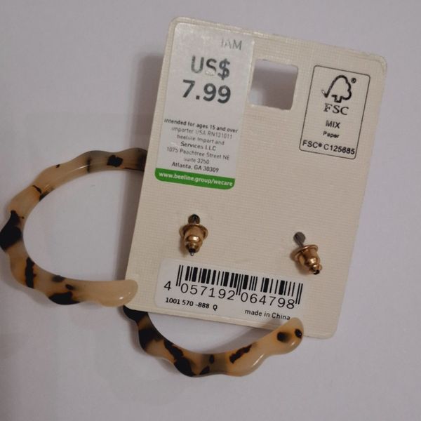 گوشواره طرح پلنگی آی ام