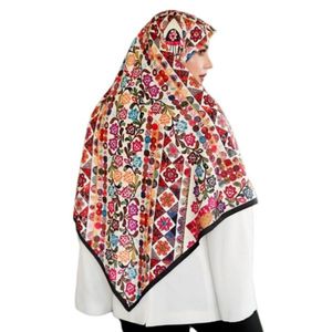 خرید اینترنتی روسری زنانه ابریشم توییل کجراه قواره 140 مدل ملکه کد 07