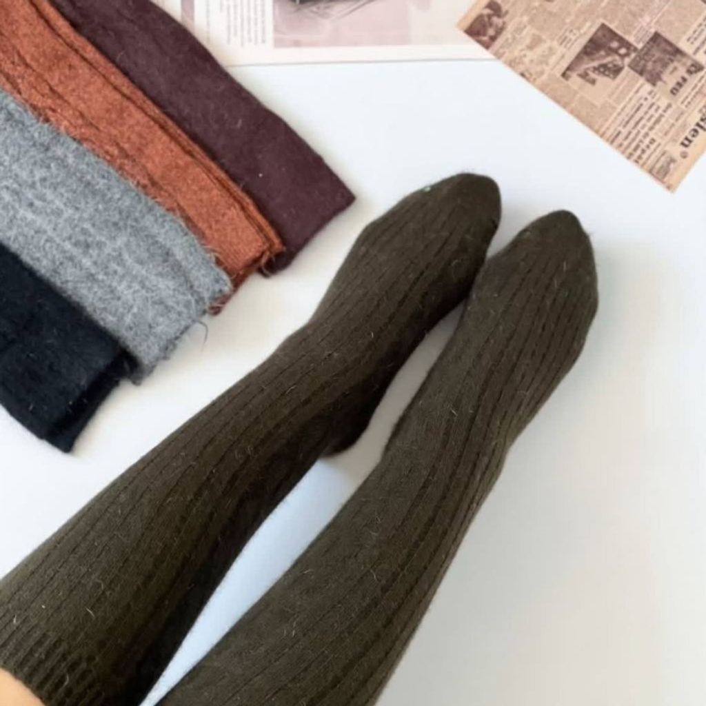 خرید انلاین جوراب ساقدار زنانه پشمی کبریتی کوکو هانا