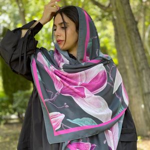 فروش اینترنتی شال زنانه سوپر نخ طرح مگنولیا کد 05