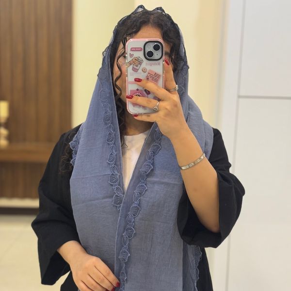 شال کتان سنگشور دور دانتل وارداتی