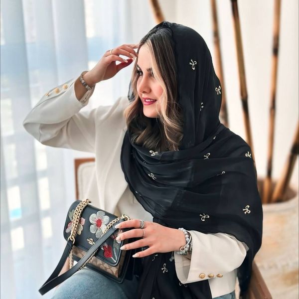 شال پاپیونی مشکی ژان ژان ترک