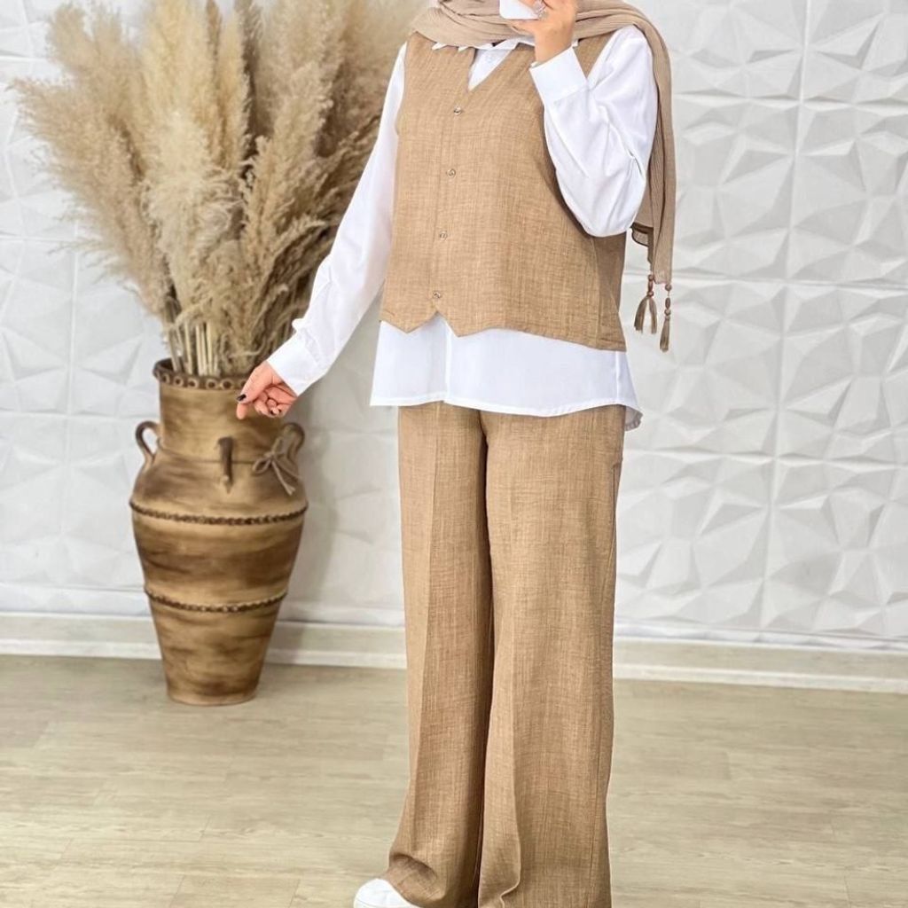 خرید آنلاین ست سه تیکه عیدانه ( شومیز شلوار ژیله)