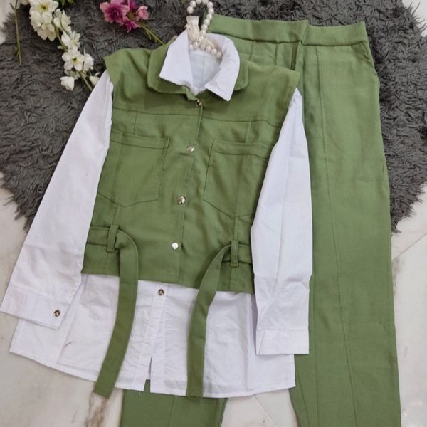 ست سه تیکه عیدانه کتان