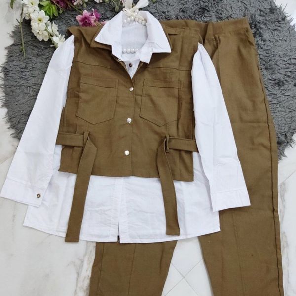 ست سه تیکه عیدانه کتان