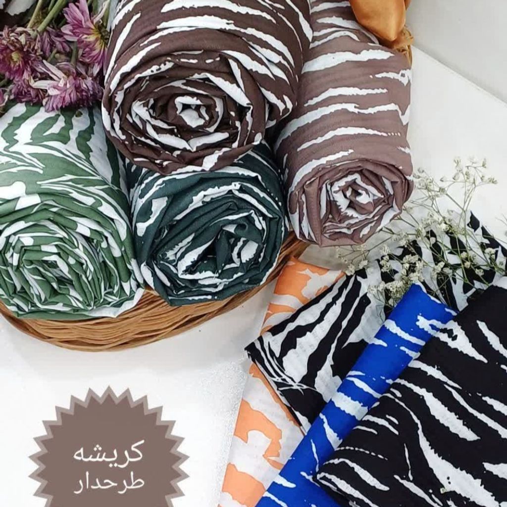 خرید اینترنتی پارچه آیوا کراش طرحدار