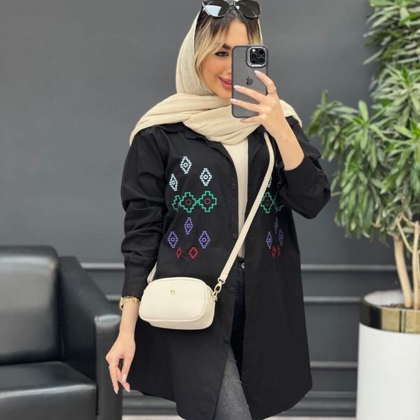 شومیز زنانه طرح گلدوزی شادی