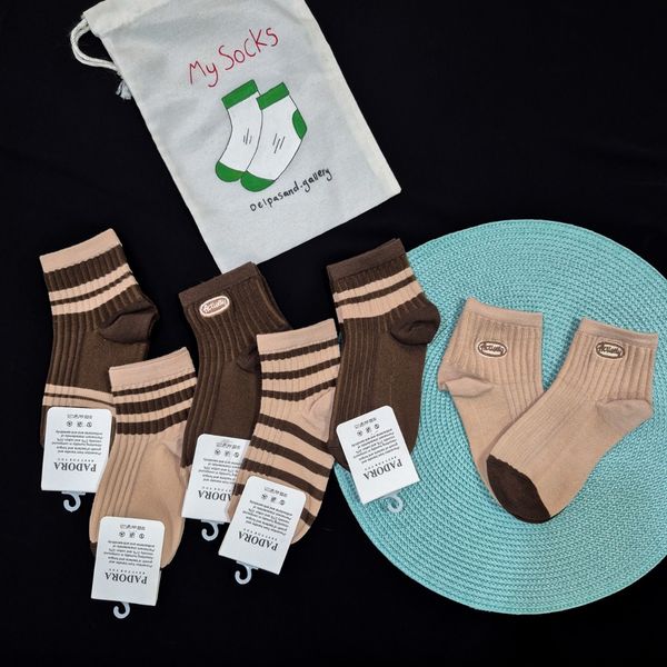 جوراب مچی زنانه کبریتی قهوه ای