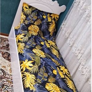 فروش اینترنتی روتختی یک نفره ملحفه یک نفره برگ پاییزی طرح هاوایی طلایی سبز روکش تشک یک نفره