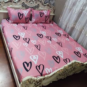 روتختی دونفره فانتری دونفره روتختی دو نفره نیم ست طرح قلب صورتی گل بهی گلبهی