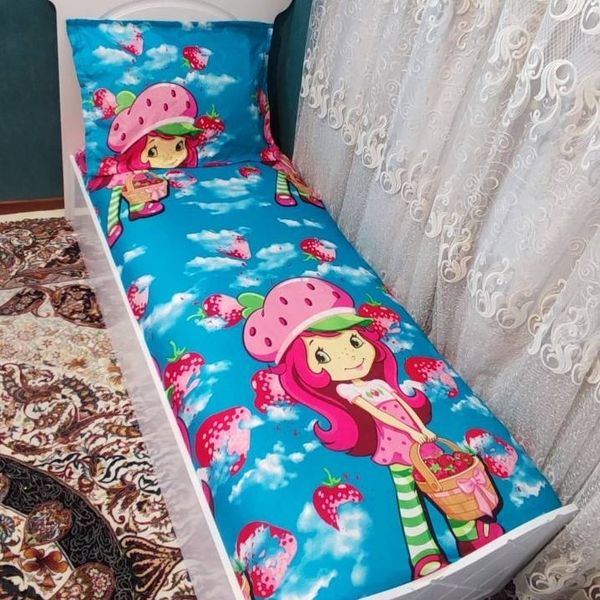روتختی دختر توت فرنگی یک نفره عروسکی دخترانه دختر توت فرنگی