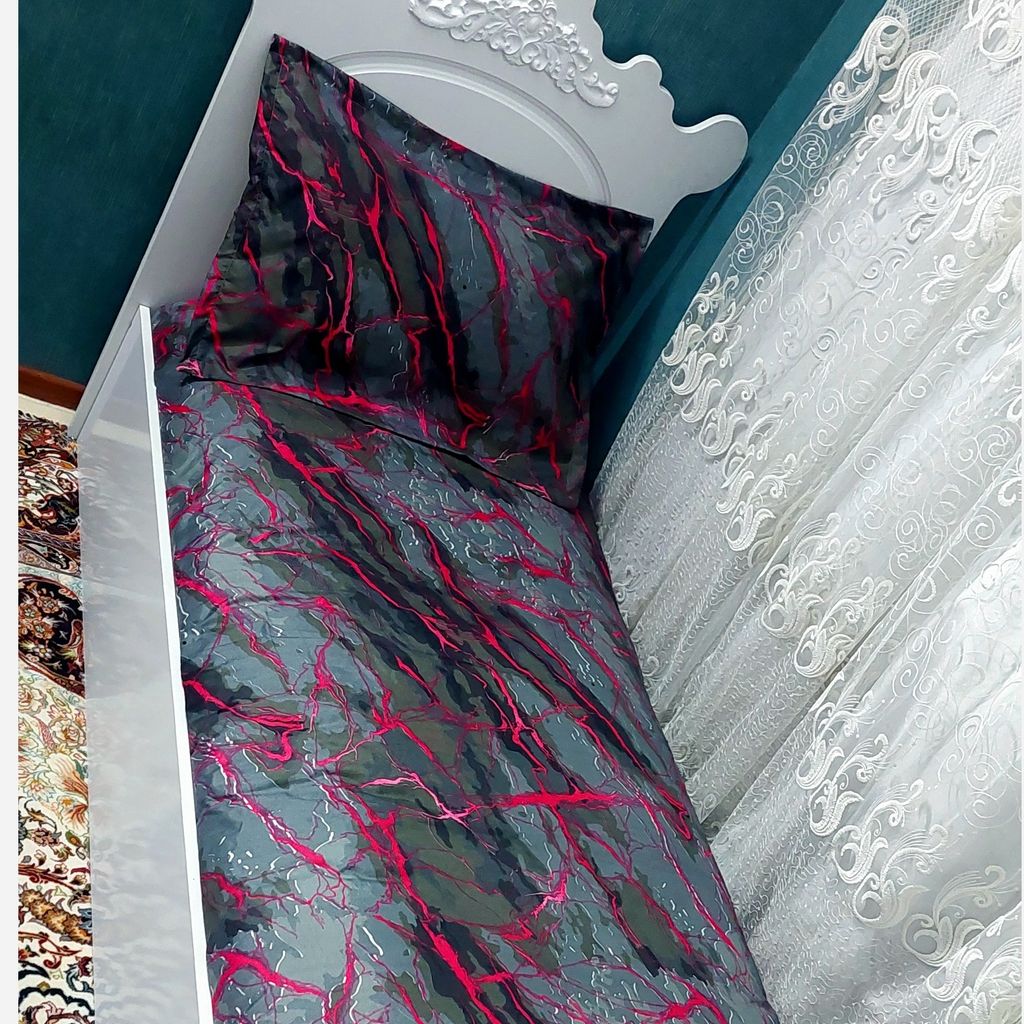 فروش اینترنتی روتختی یک نفره  صورتی با روبالش زیپ دار  ماربل