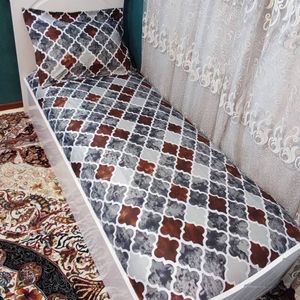 قیمت ارزان روتختی یک نفره طوسی خاکستری پتینه