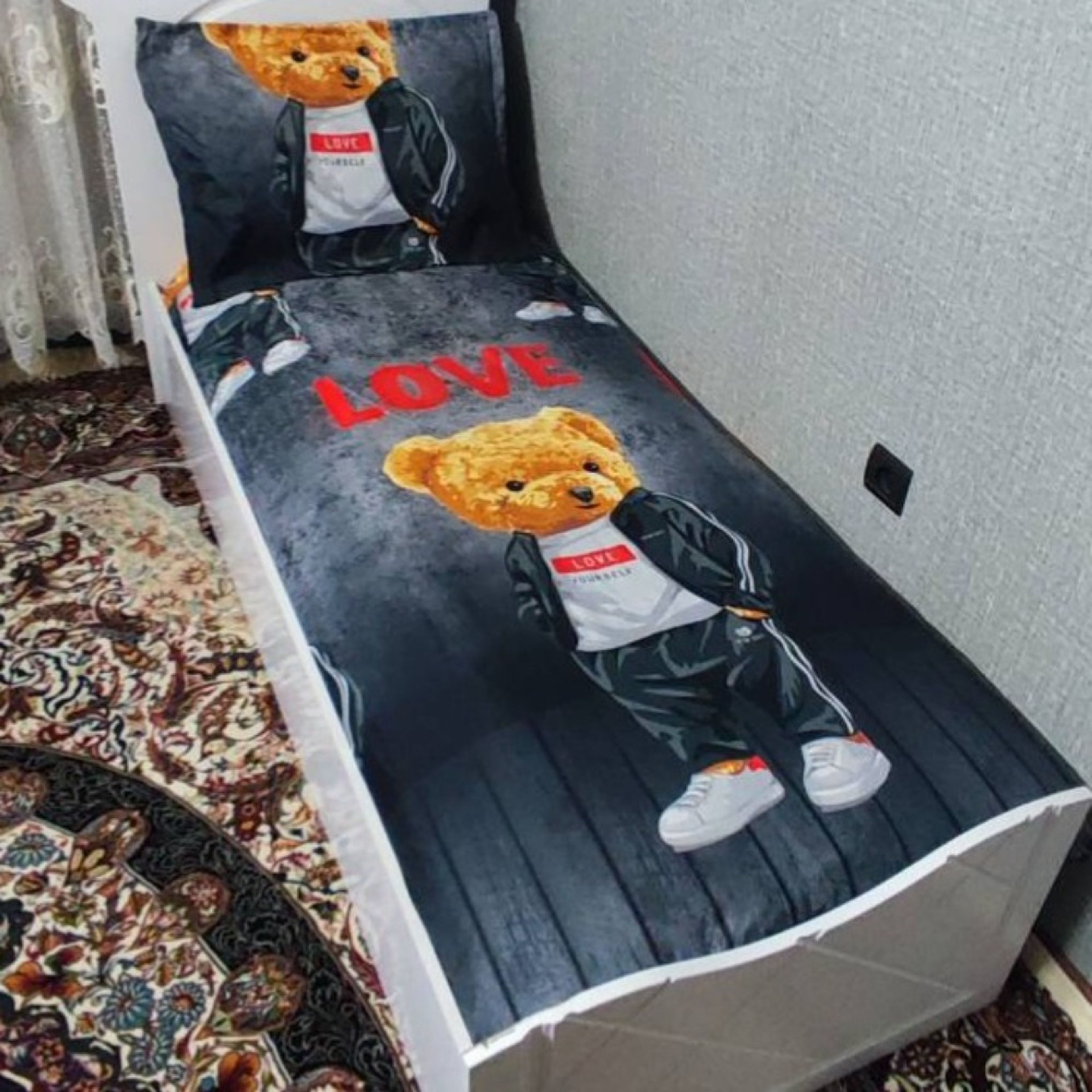 خرید آنلاین روتختی یک نفره پسرانه طرح تدی خرسی