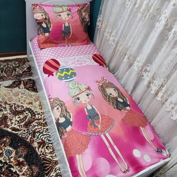 روتختی یک نفره عروسکی دخترانه صورتی