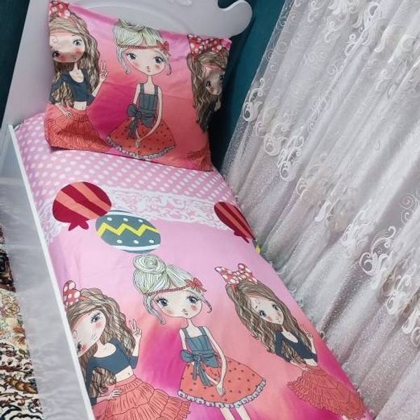روتختی یک نفره عروسکی دخترانه صورتی