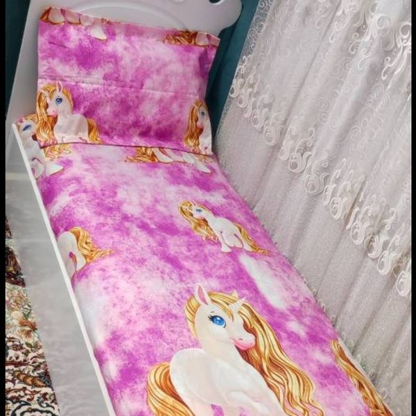روتختی یک نفره دخترانه تک شاخ دورکش صورتی