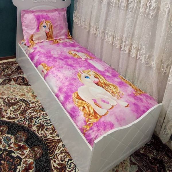روتختی یک نفره دخترانه تک شاخ دورکش صورتی