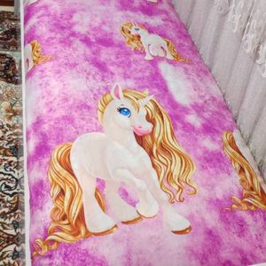 خرید آنلاین روتختی یک نفره دخترانه تک شاخ دورکش صورتی