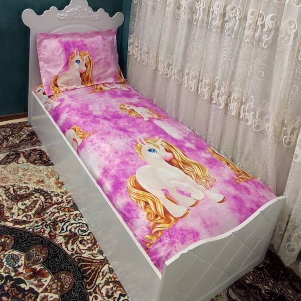 روتختی یک نفره دخترانه تک شاخ دورکش صورتی