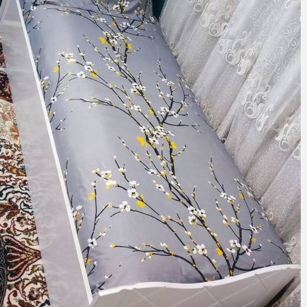 روتختی یک نفره دور کشدوزی شده طرح طوسی خاکستری شکوفه