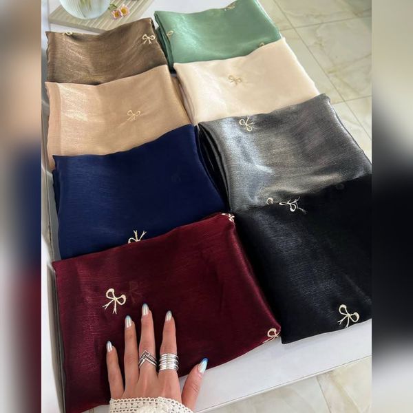 شال پاپیونی حریر نخ در رنگبندی