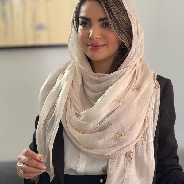 شال پاپیونی حریر نخ در رنگبندی