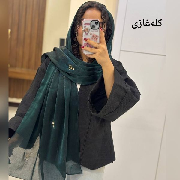 شال پاپیونی حریر نخ در رنگبندی